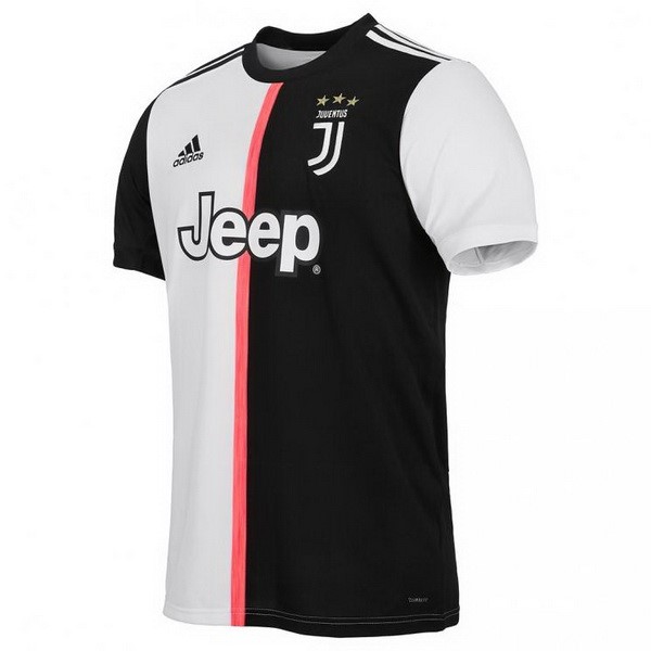 Camiseta Juventus Replica Primera Ropa 2019/20 Blanco Negro